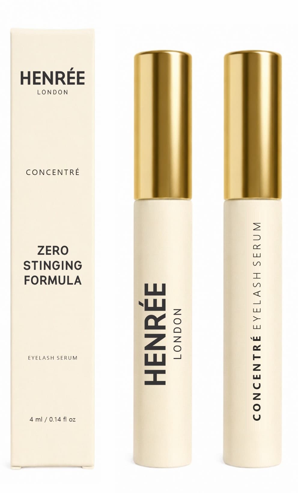 Henrée London Concentré Lash Serum, box and tubes